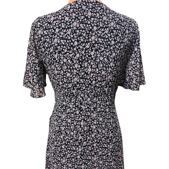 Vila Floral Wrap Maxi Dress EU 36 US 4 Boho Flowy Cottagecore Summer Feminine - Picture 9 of 15